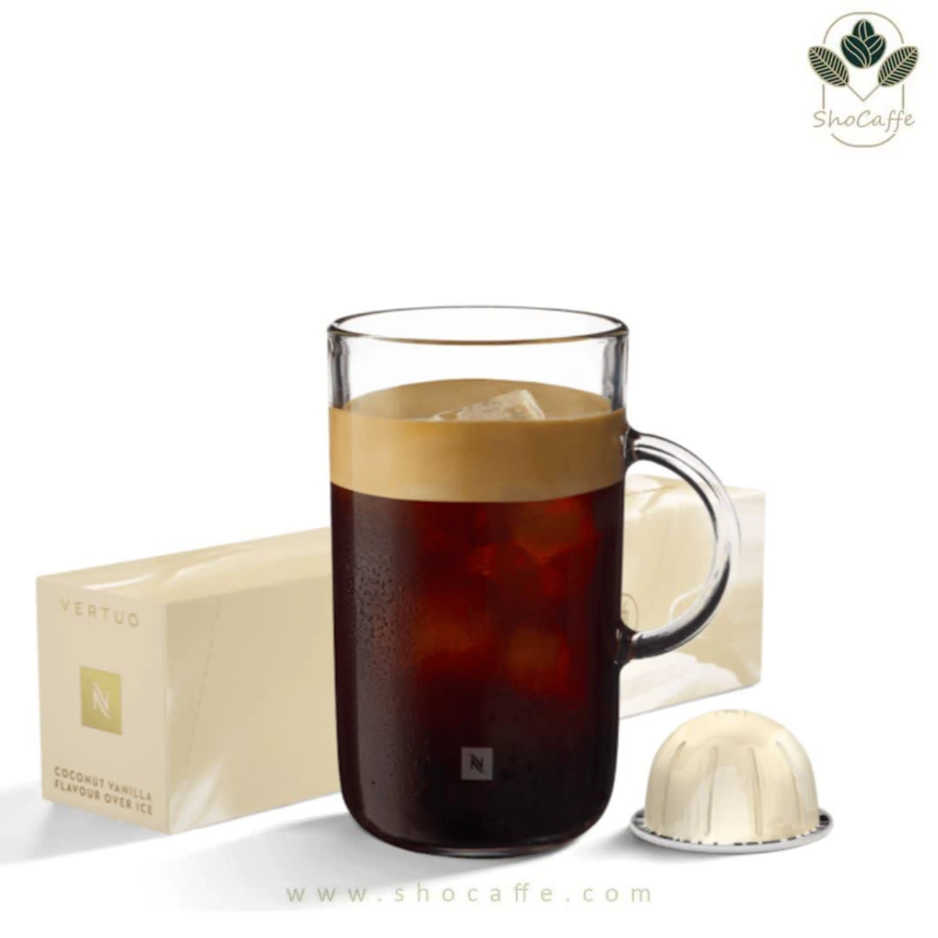 کپسول قهوه نسپرسو ورتو مدل کوکونات وانیلی Coconut Vanilla Flavour Over Ice کپسول قهوه نسپرسو ورتو مدل کوکونات وانیلی Coconut Vanilla Flavour Over Ice